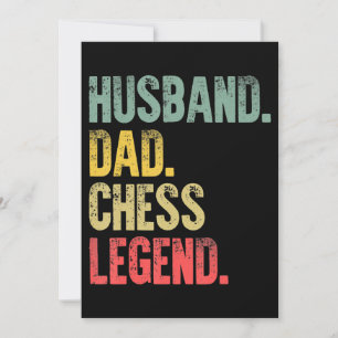 Mens Funny Gift Husband Vater Schach Legende Feiertagskarte