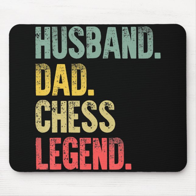Mens Funny Gift Husband Vater Schach Legende Mousepad (Vorne)