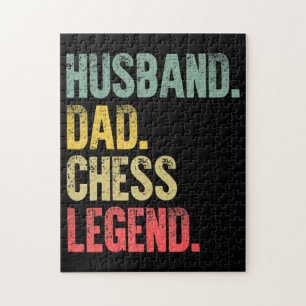 Mens Funny Gift Husband Vater Schach Legende Puzzle