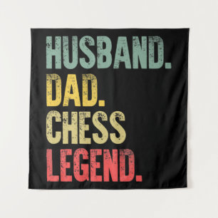 Mens Funny Gift Husband Vater Schach Legende Wandteppich