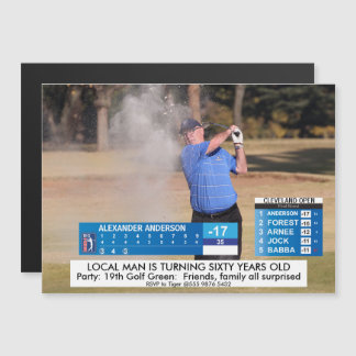 Mens Funny ⛳ Golf News 40. 50. 60. Geburtstag Magnetkarte