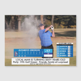 Mens Funny ⛳ Golf News 40. 50. 60. Geburtstag Magnetkarte