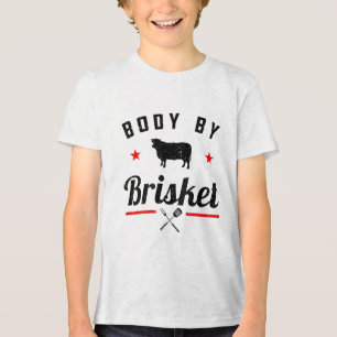 Mens Funny Grillen Body by Brisket Grillen oder Ra Tri-Blend Shirt