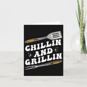 Mens Funny Grillen Chillin und Grillin Karte
