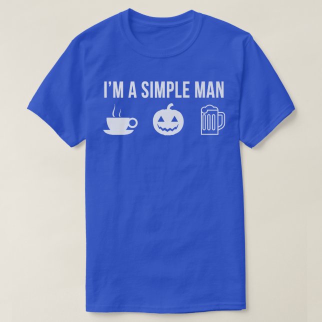 Mens Funny Halloween Simple Man  T-Shirt (Design vorne)
