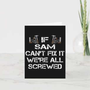 Mens Funny Handyman Zitat Personalisiert Sam Gesch Karte
