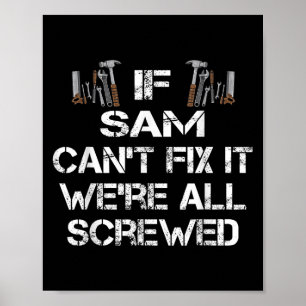 Mens Funny Handyman Zitat Personalisiert Sam Gesch Poster