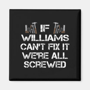 Mens Funny Handyman Zitat Personalisiert Williams Magnet