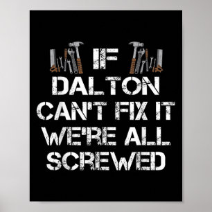 Mens Funny Handyman zitiert Personalisiertes Dalto Poster