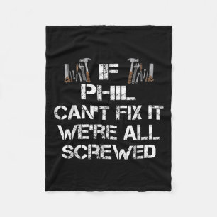 Mens Funny Handyman zitiert Personalisiertes Gesch Fleecedecke