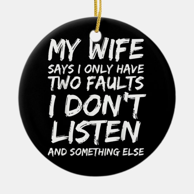 Mens Funny Husband Geschenk von Ehefrau Husbands D Keramik Ornament (Vorne)