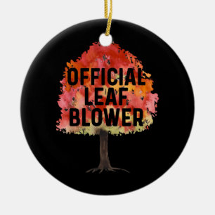 Mens Funny Landscaping Men Yard Work Leaf bläst Keramik Ornament