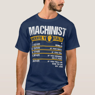 Mens Funny Machinist Motor für Stundensätze T-Shirt