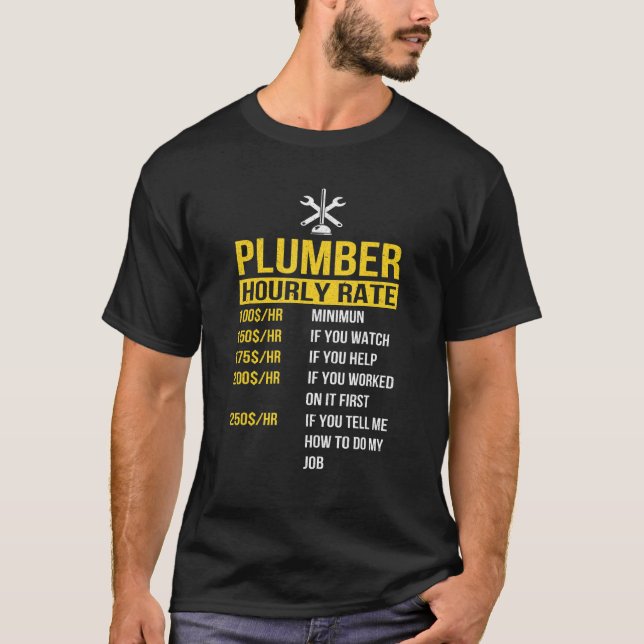 Mens Funny Master Klempner Mann Tools Vater Klempn T-Shirt (Vorderseite)