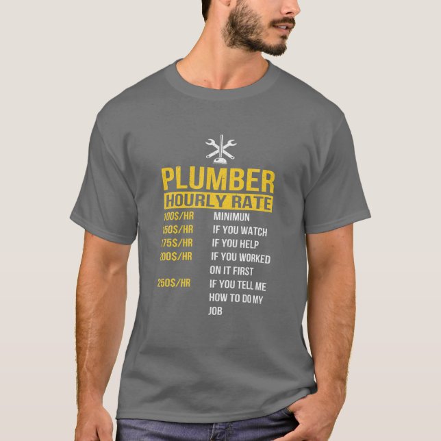 Mens Funny Master Plumbing Man Tools Dad Plumber H T-Shirt (Vorderseite)