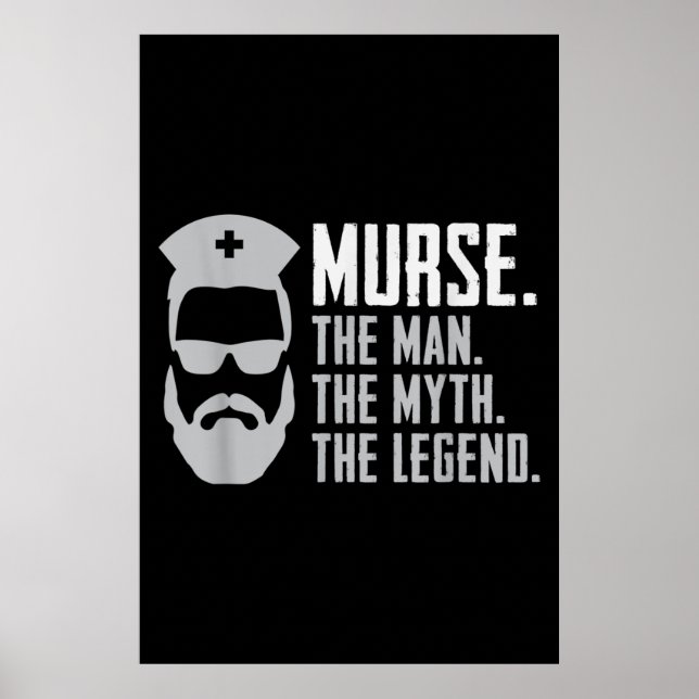 Mens Funny Murse Poster (Vorne)
