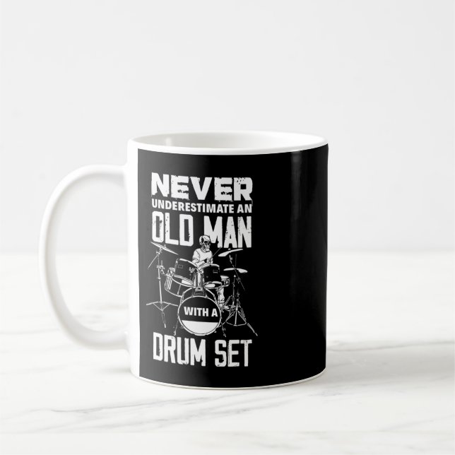Mens Funny Never Underestimate An Old Man With A D Kaffeetasse (Links)