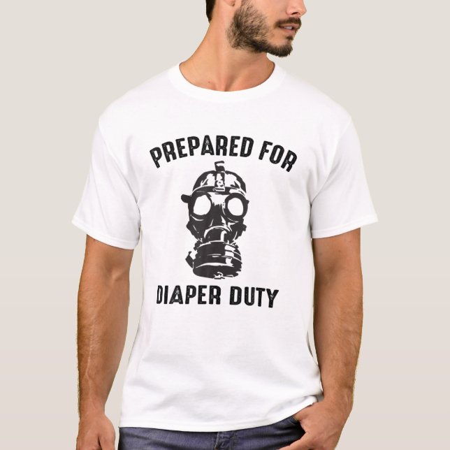 Mens Funny New Dad bereitet sich auf das Duty-Gesc T-Shirt (Vorderseite)
