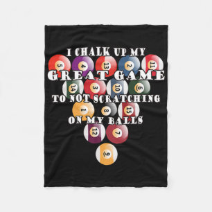 Mens Funny No Scratching Scratch Game Pool Billiar Fleecedecke