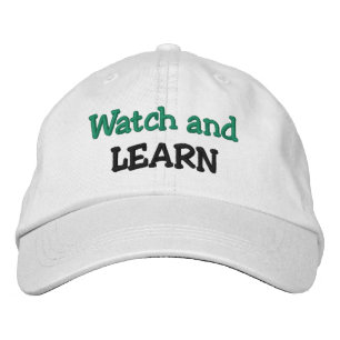 Mens Funny Novelty Golf WATCH UND LERNEN Bestickte Baseballkappe