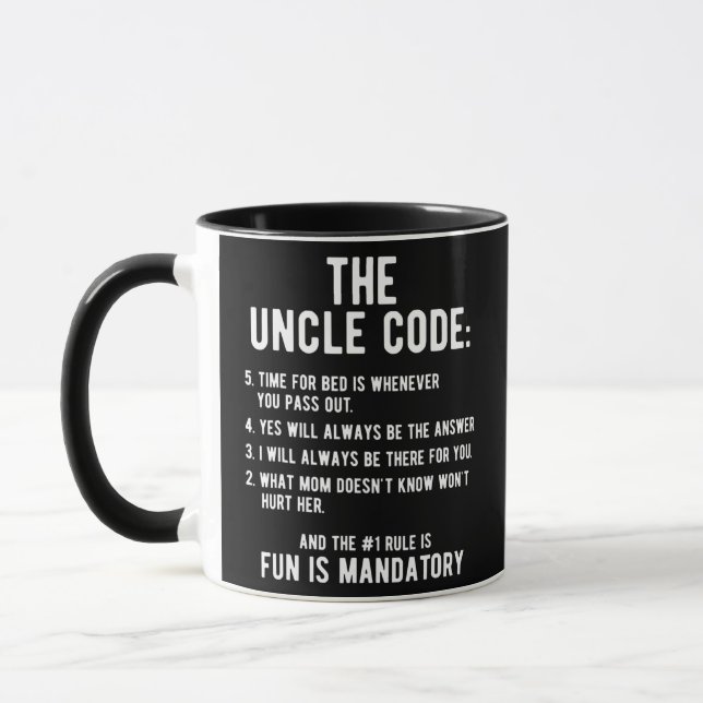 Mens Funny Oncle Geschenke aus Nichte Nephew Tasse (Links)