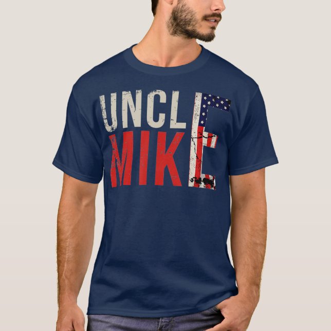 Mens Funny Oncle Mike für Männer Geschenk T-Shirt (Vorderseite)