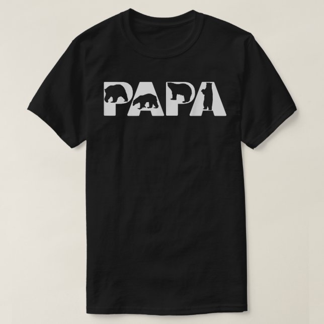 Mens Funny Papa Bear Vater Funny Bear Papa Fathers T-Shirt (Design vorne)