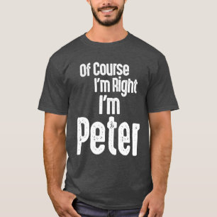 Mens Funny Personalisiert Name Peter T-Shirt