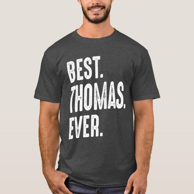 Mens Funny Personalisiert Name Thomas T-Shirt (Vorderseite)