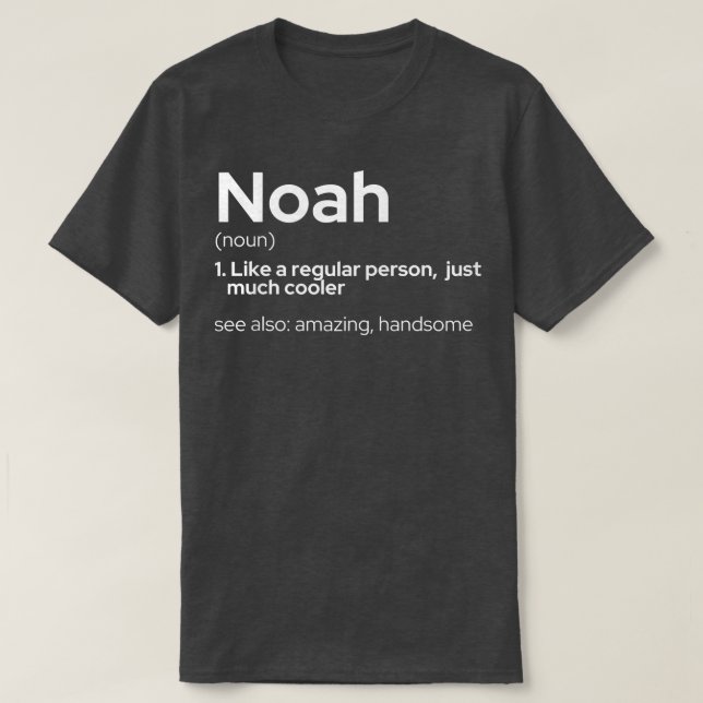 Mens Funny Personalisiert Vorname Noah  T-Shirt (Design vorne)