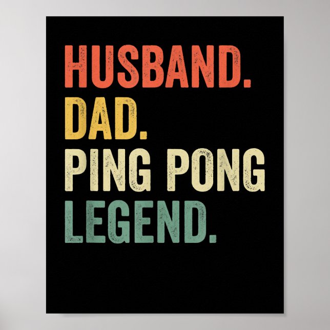 Mens Funny Ping Pong Vater Tischtennis Lege Poster (Vorne)