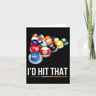 Mens Funny Pool Gift Id Hit, dass Billiards Spiele Karte