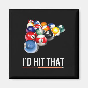 Mens Funny Pool Gift Id Hit, dass Billiards Spiele Magnet
