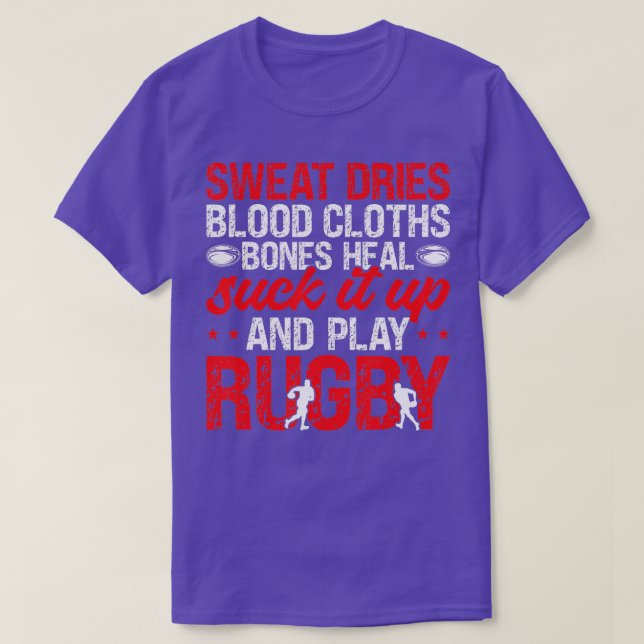 Mens Funny Rugby Player Sports UK Play Rugby T-Shirt (Design vorne)