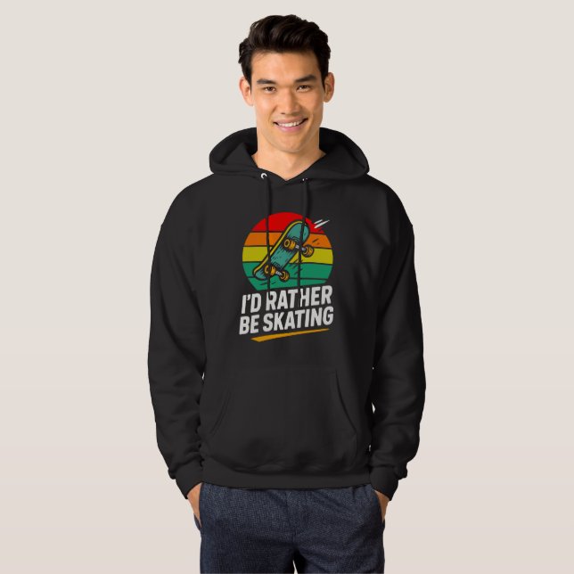 Mens funny skateboarding  hoodie (Vorne ganz)