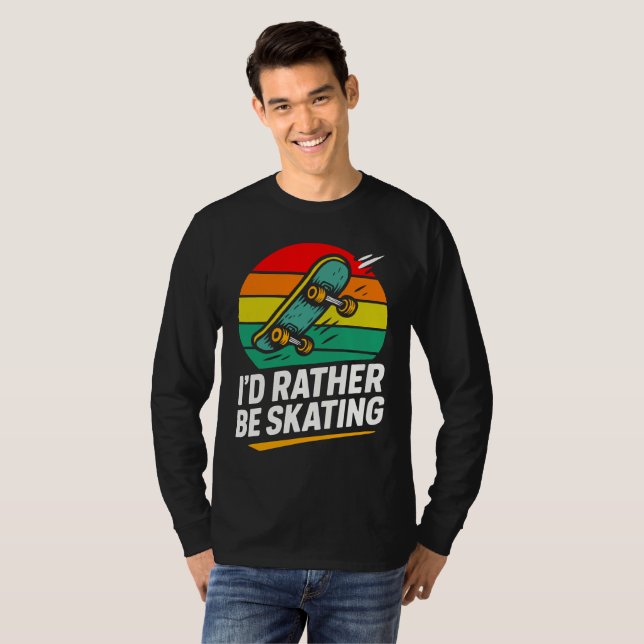 Mens funny skateboarding  T-Shirt (Vorne ganz)