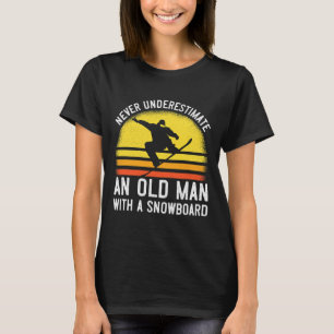 Mens Funny Snowboarden Geschenk für Männer Retro S T-Shirt