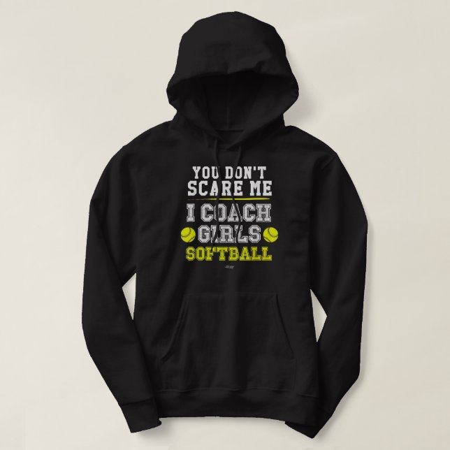 Mens Funny Softball Coach Sie nicht kümmern mich i Hoodie (Design vorne)
