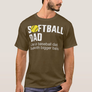 Mens Funny Softball Vater für Vatertag von Daug T-Shirt