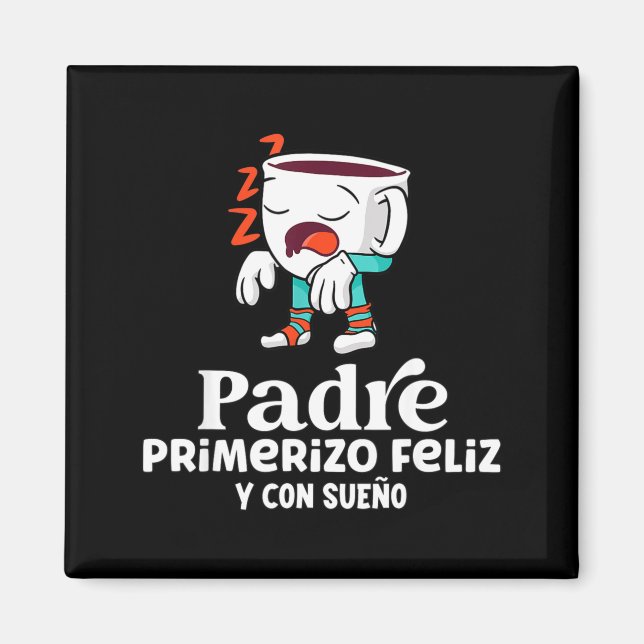 Mens Funny Spanish Announcing Pregnancy Baby New D Magnet (Vorne)