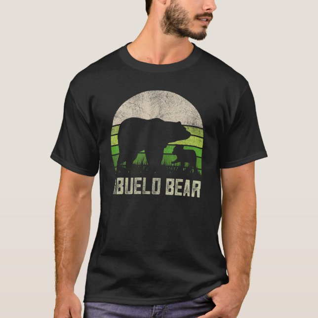 Mens Funny Spanish Opa von Grandkids Cub Abu T-Shirt (Vorderseite)