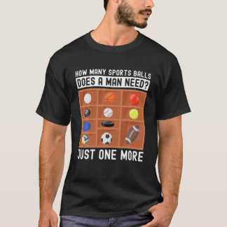 Mens Funny Sports Balls Fußball Basketball Basebal T-Shirt