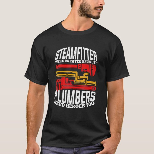 Mens Funny Steamfitter Pipefitter T-Shirt (Vorderseite)
