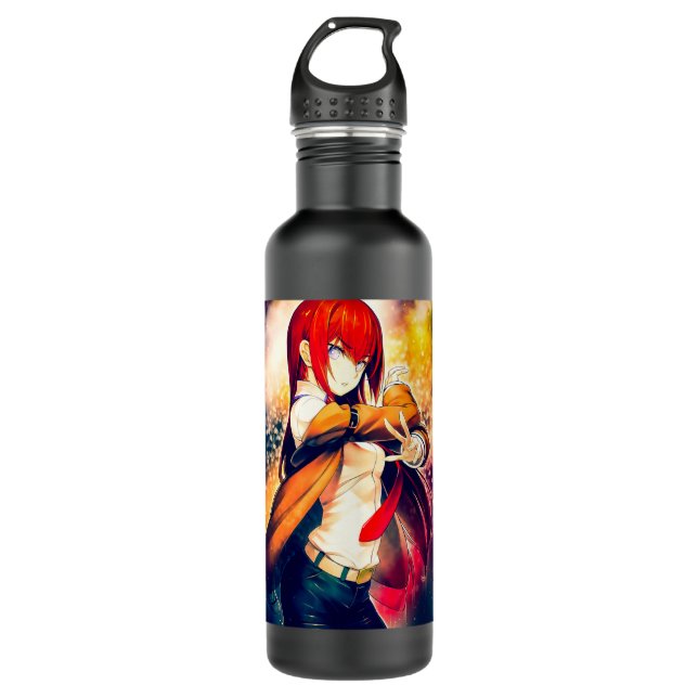 Mens Funny Steins Anime Gate Geschenke für Musikfa Edelstahlflasche (Vorderseite)