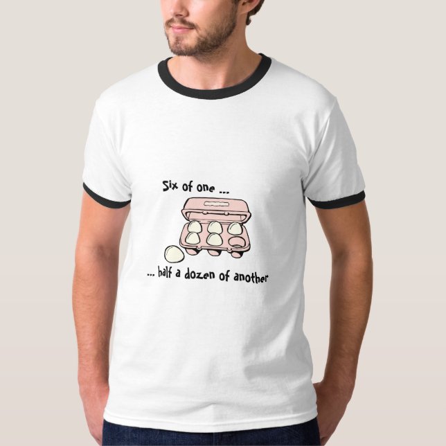 Mens Funny T - Shirt "sechs von einem, ein halbes  (Vorderseite)
