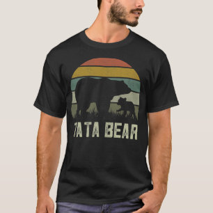 Mens Funny Tata Bear s Cub Kid Fathed Day Indianer T-Shirt