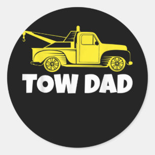 Mens Funny Tow Truck Fahrer Tow Vater Vatertag Runder Aufkleber