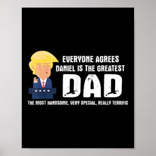 Mens Funny Trump Sprichwort Bester Vater Zitat - D Poster