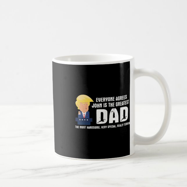 Mens Funny Trump Sprichwort Bester Vater Zitat - J Kaffeetasse (Rechts)