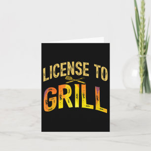 Mens Funny Vater Lieben Grillen Lizenz für Grill F Karte
